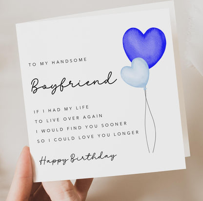 Boyfriend Birthday Card with verse/poem  |  B09