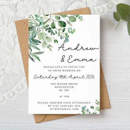 Eucalyptus Wedding Invitation