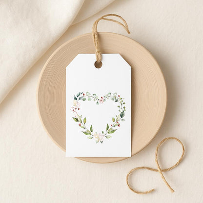Personalised Floral Heart Wedding Gift Wrap | Wrapping Paper | WRAP0003