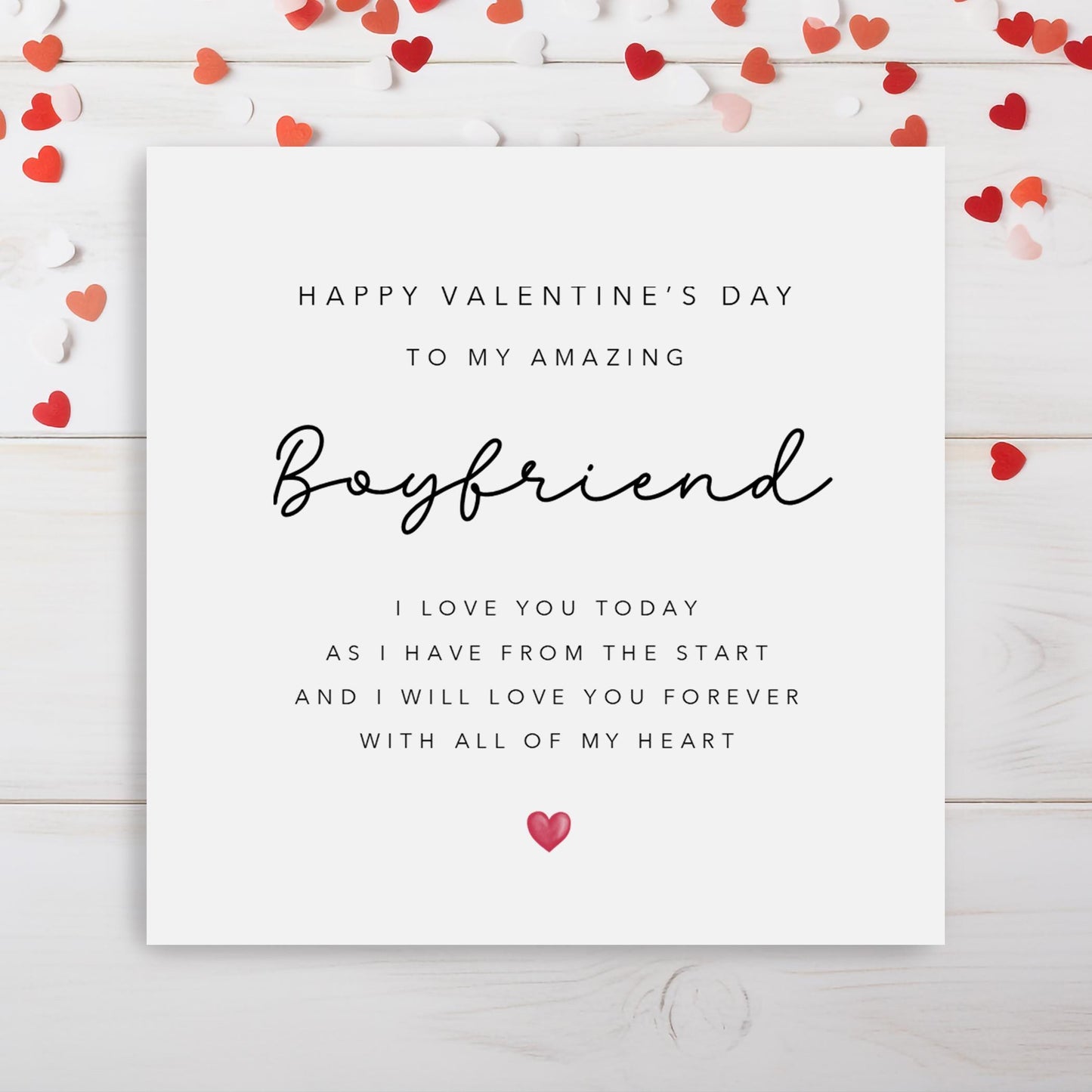 Boyfriend Valentines Card with poem