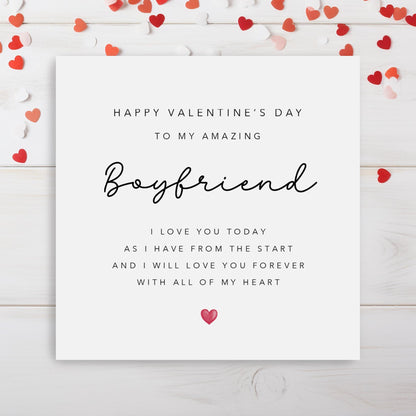 Boyfriend Valentines Card with poem