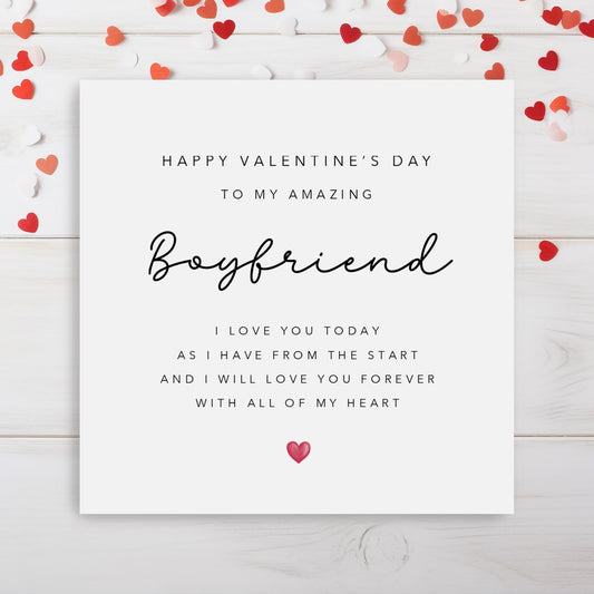 Boyfriend Valentines Card with poem