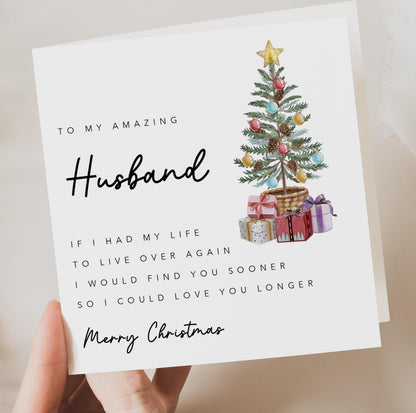 Husband Christmas Card with verse