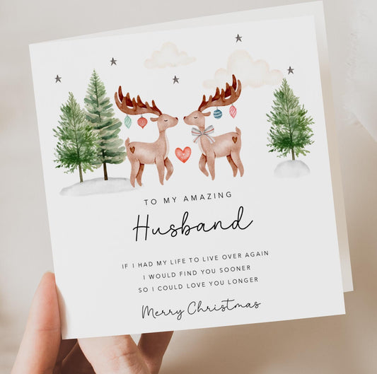 Husband Christmas Card with Verse