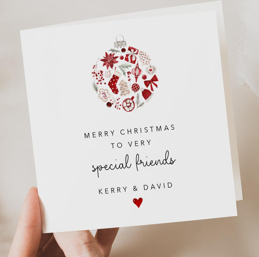 Special Friends Personalised Christmas Card