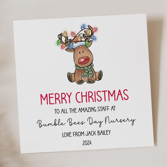 Christmas Nursery Card - Reindeer