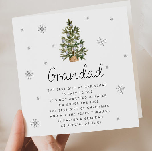 Grandad Christmas Card with poem