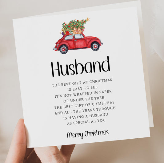 Husband Christmas Card with poem