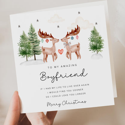 Boyfriend Christmas Card with verse