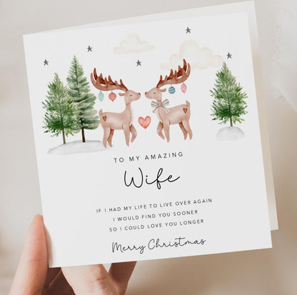 Wife Christmas Card with Verse