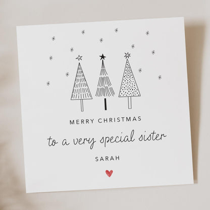 Personalised Sister Christmas Card