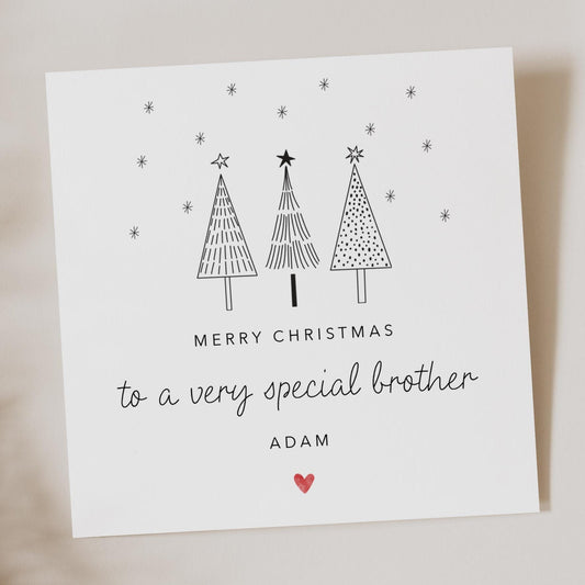 Personalised Brother Christmas Card