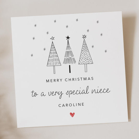 Personalised Niece Christmas Card