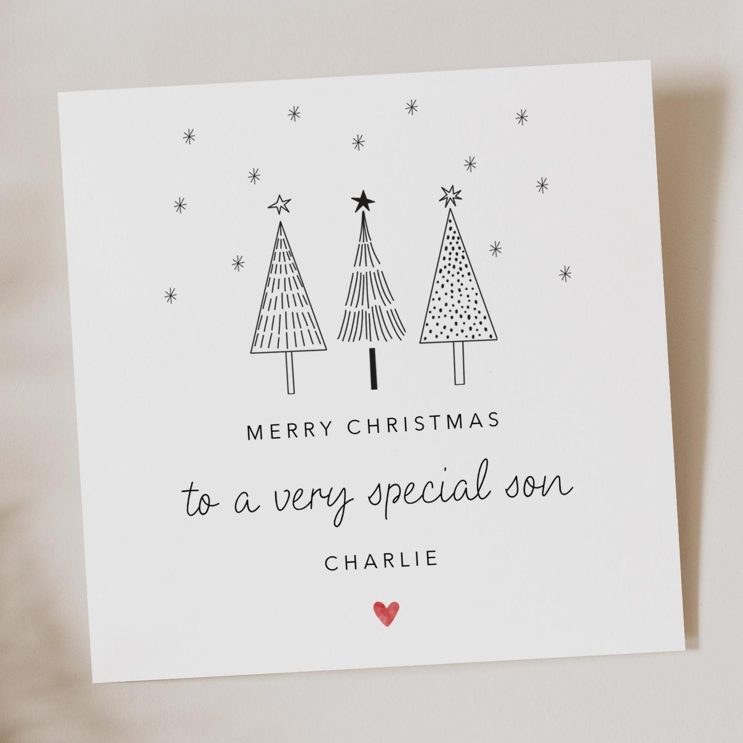 Personalised Son Christmas Card