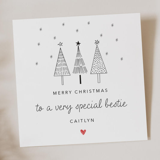 Personalised Bestie Christmas Card