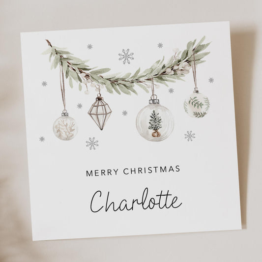 Personalised Christmas Card - Festive Branch