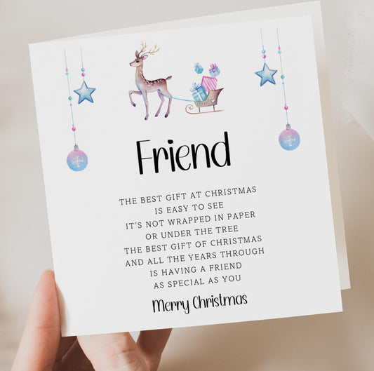 Special Friend Christmas Card with poem