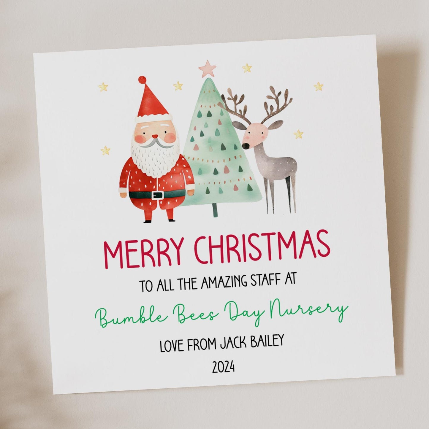 Christmas Nursery Card - Reindeer