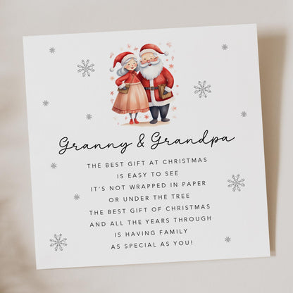 Granny & Grandpa Christmas Card with poem