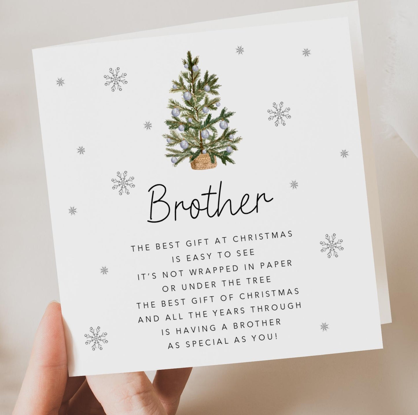 Brother Christmas Card with poem