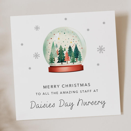 Christmas Nursery Card - Snow Globe