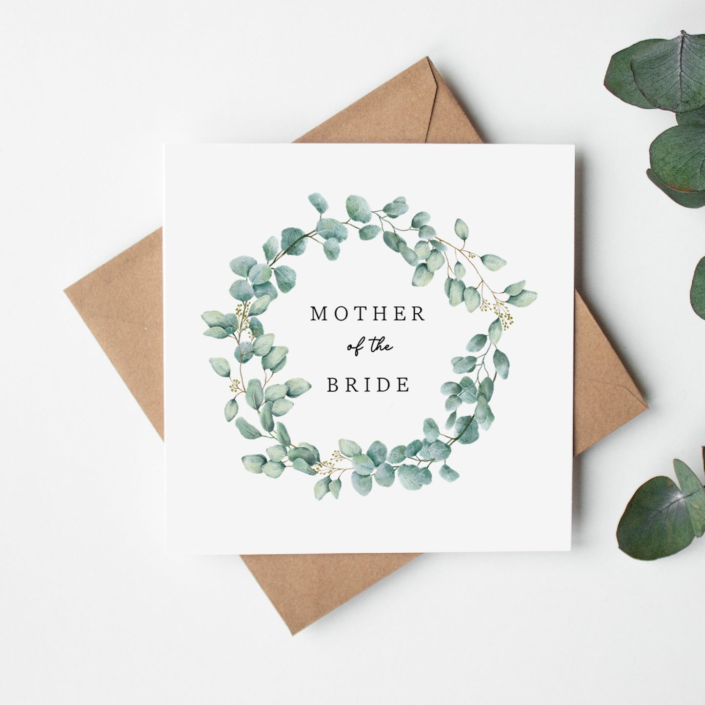 Mother of the Bride Card - Eucalyptus Wreath