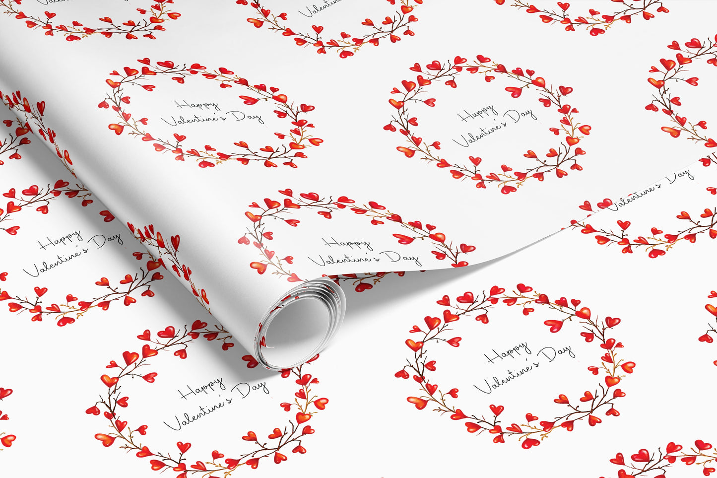 Hearts Frame Valentine's Gift Wrap